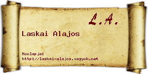 Laskai Alajos névjegykártya